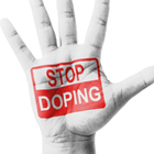 Medium stop doping printed on hand